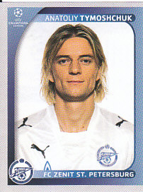 Anatoliy Tymoshchuk Zenit Petersburg samolepka UEFA Champions League 2008/09 #544